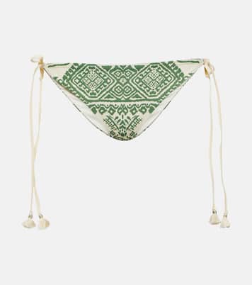 Printed self-tie bikini bottoms | Johanna Ortiz