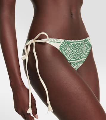 Printed self-tie bikini bottoms | Johanna Ortiz