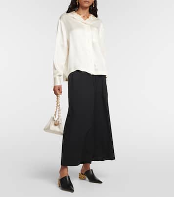 High-Rise Culottes aus Wolle | Loewe
