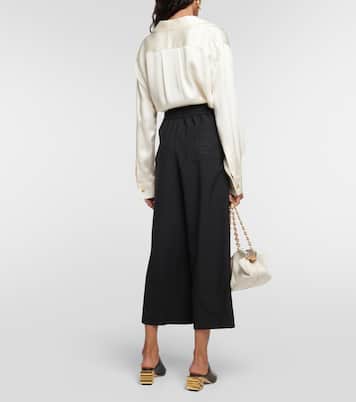 High-Rise Culottes aus Wolle | Loewe