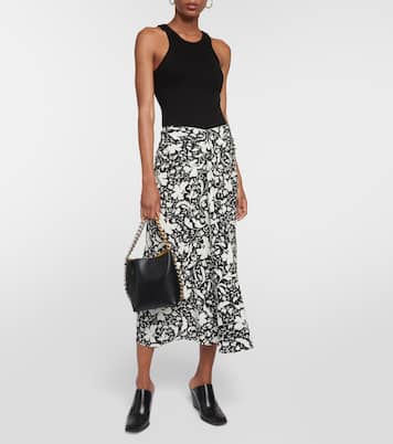 Printed silk midi skirt | Stella McCartney
