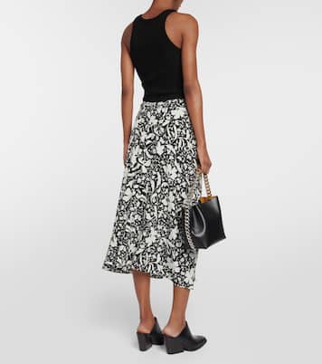 Printed silk midi skirt | Stella McCartney