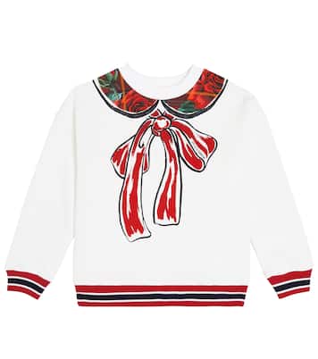 Felpa in jersey di cotone con stampa | Dolce&Gabbana Kids