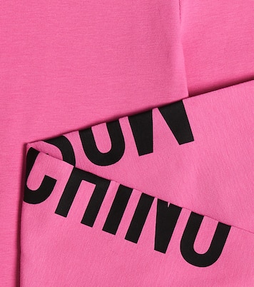Logo cotton-blend jersey leggings | Moschino Kids