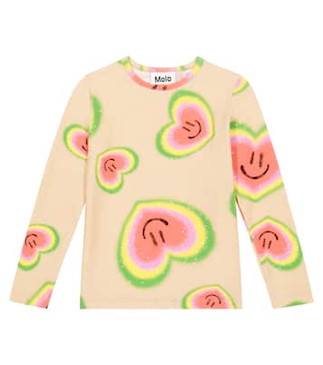 T-shirt Rose à coeur en coton imprimé | Molo