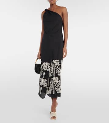 Embroidered linen and cotton maxi dress | Johanna Ortiz