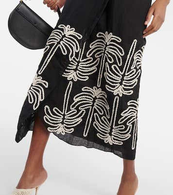Embroidered linen and cotton maxi dress | Johanna Ortiz