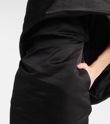 Abito midi in seta con mantella | The Attico