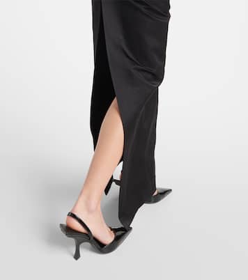 Abito midi in seta con mantella | The Attico
