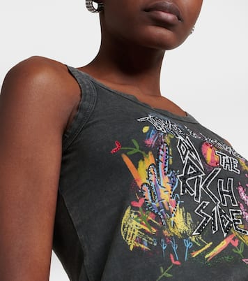 Bedrucktes Top aus Baumwoll-Jersey | Alessandra Rich