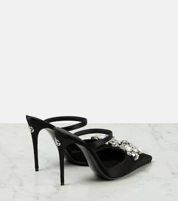 Verzierte Mules aus Satin | Dolce&Gabbana