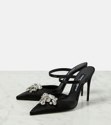 Verzierte Mules aus Satin | Dolce&Gabbana