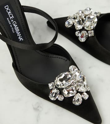 Verzierte Mules aus Satin | Dolce&Gabbana