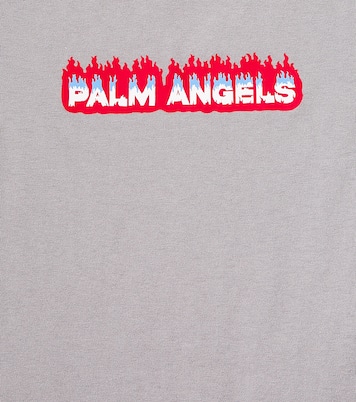 로고 코튼 저지 티셔츠 | Palm Angels Kids