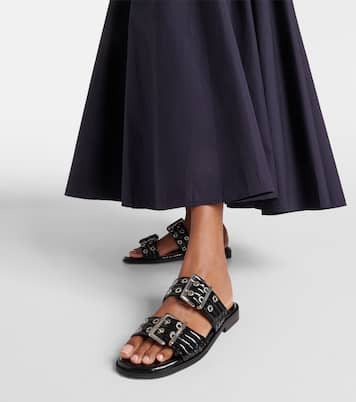 Mules en cuir verni | Ganni