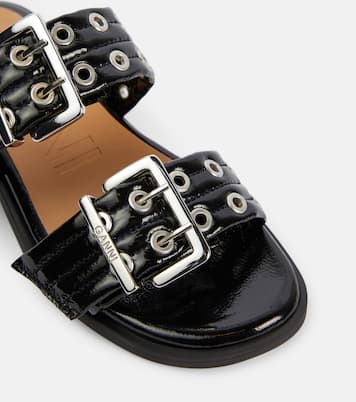 Mules en cuir verni | Ganni