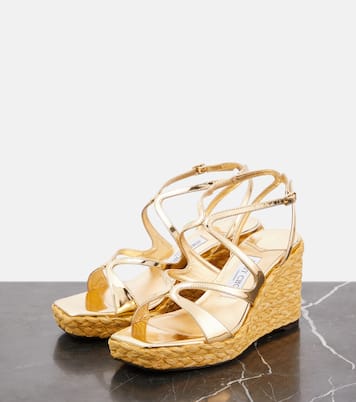 Espadrilles compensées Ayla en cuir | Jimmy Choo