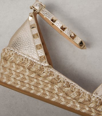 Sandales espadrilles Rockstud en cuir | Valentino Garavani