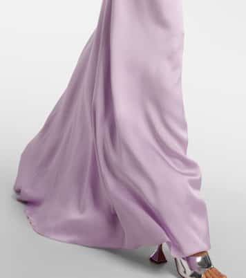 Gathered ruched satin gown | Victoria Beckham