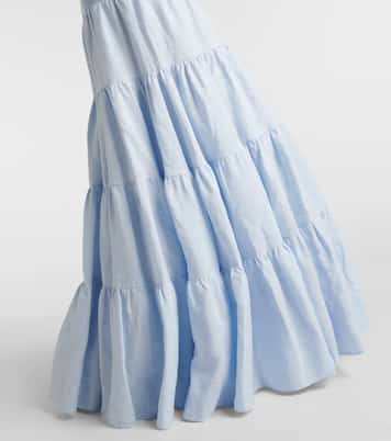 Pozas tiered linen maxi dress | Gabriela Hearst