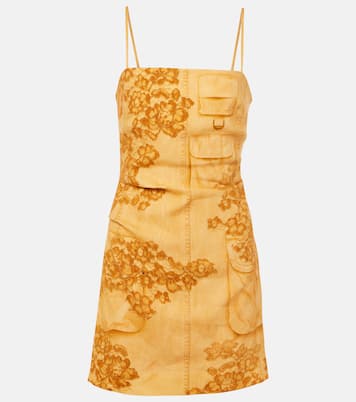 Abito midi in misto lino con stampa | Acne Studios