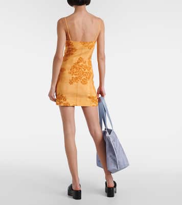 Abito midi in misto lino con stampa | Acne Studios