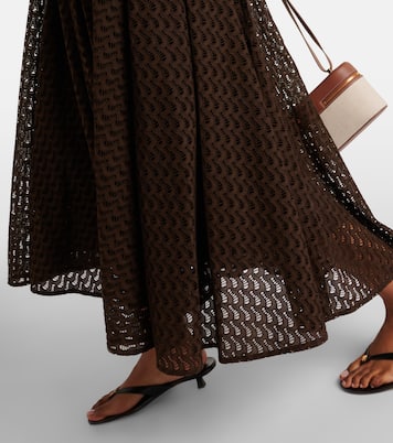 Cotton broderie anglaise midi dress | Tory Burch