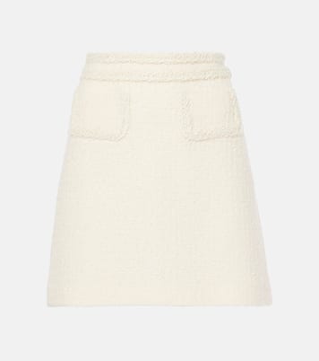 Minifalda de tweed de mezcla de lana de tiro alto | Giambattista Valli