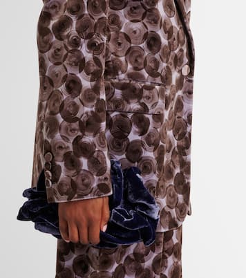 Blazer in misto cotone con stampa | Dries Van Noten