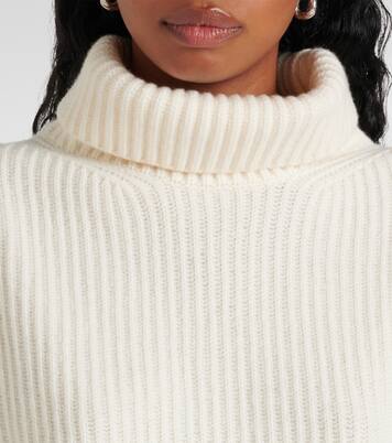 Ribbed-knit virgin wool turtleneck sweater | Moncler