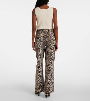 Jeans regular Izey con stampa leopardata | Ganni