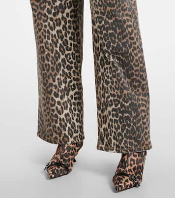 Jeans regular Izey con stampa leopardata | Ganni