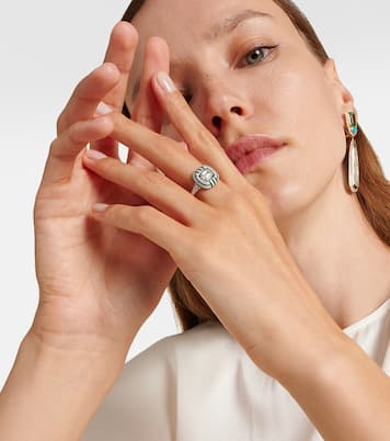 Anello Art Deco in oro bianco 18kt con diamanti | Kamyen
