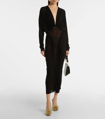 Sandali Paradis 110 in raso con piume | Saint Laurent