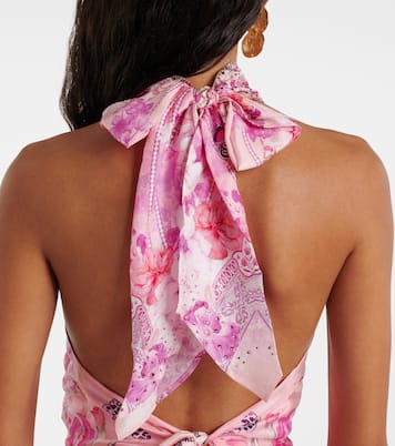 Top in seta con scollo all’americana | Camilla