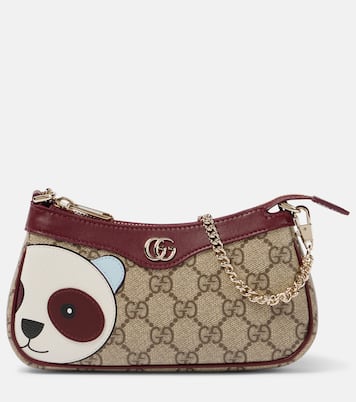 GG Mini panda-appliqué shoulder bag | Gucci