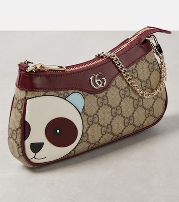 GG Mini panda-appliqué shoulder bag | Gucci