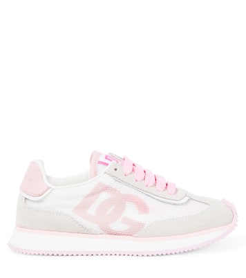 Dragon suede-trimmed sneakers | Dolce&Gabbana Kids