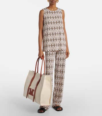 Cabas Brava en toile et cuir | Max Mara