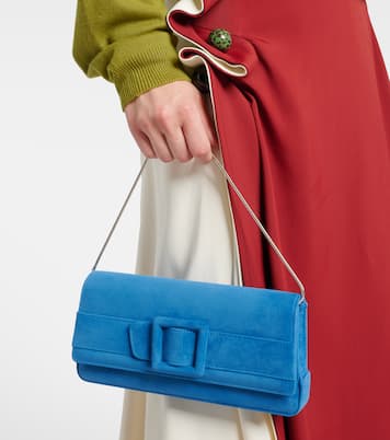 Pochette Maygot en daim | Manolo Blahnik