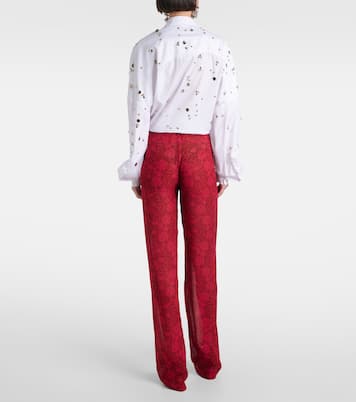 Pantaloni regular in georgette | Dries Van Noten