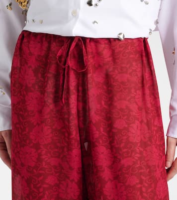 Pantaloni regular in georgette | Dries Van Noten
