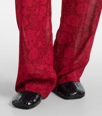 Pantaloni regular in georgette | Dries Van Noten