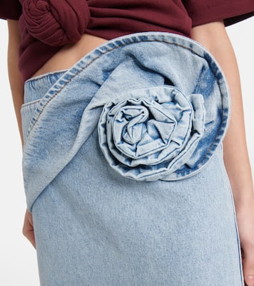 Jupe crayon en jean à fleur | Magda Butrym