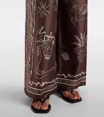 Pantalones anchos Sammy de seda | Alémais