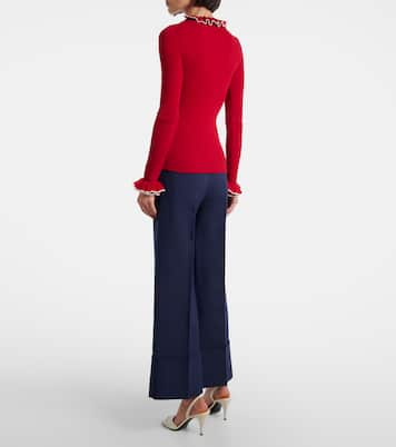 Ruffled virgin wool sweater | Valentino
