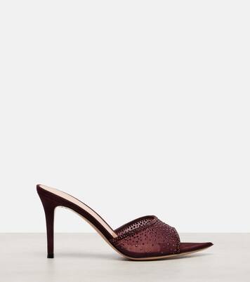 Rania 85 crystal-embellished mules | Gianvito Rossi