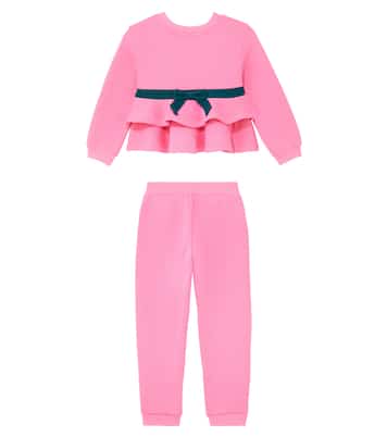 Cotton-blend sweatshirt and sweatpants set | Monnalisa