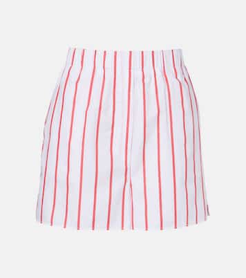 Shorts Lui in popeline di cotone a righe | The Frankie Shop