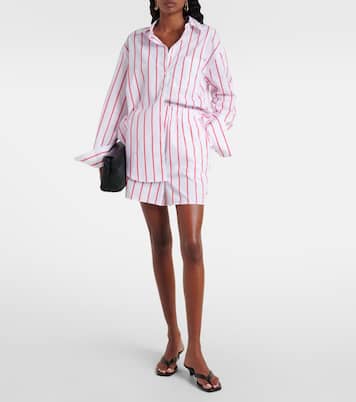 Shorts Lui in popeline di cotone a righe | The Frankie Shop